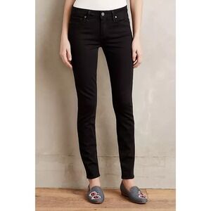 PAIGE Womens Jeans Black Size 29 Verdugo Ultra Skinny Bikercore Monochrome Denim